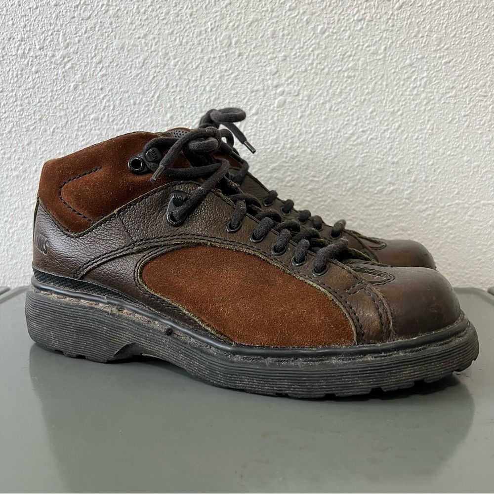 Men's Dr. Martens Brown Leather and Suede Hi-Top Shoes Size 9 Ankle Boots Work